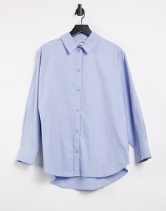 Голубая oversized-рубашка Weekday Edyn-Голубой