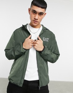 Легкая куртка цвета хаки Armani EA7 Core ID-Зеленый цвет