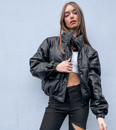 Короткая куртка из искусственной кожи Urban Bliss-Черный