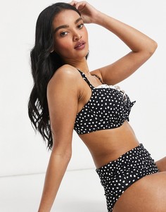 Трусы бикини в горошек Pour Moi из коллекции Fuller Bust Hotspots-Многоцветный