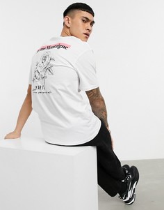 Белая oversized-футболка с принтом розы Jack & Jones Premium-Белый