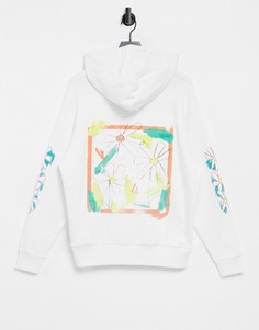 Oversized-худи с несколькими принтами ASOS DESIGN-Белый