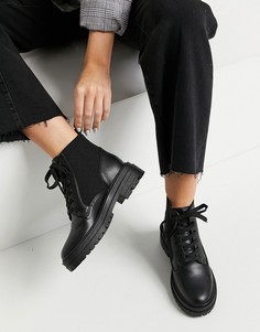 Черные ботинки в байкерском стиле Miss Selfridge-Черный цвет