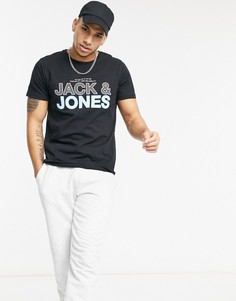 Черная футболка с короткими рукавами Jack & Jones-Черный цвет