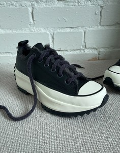 Черные кроссовки на подкладке с верхом из кожи с искусственным мехом Converse Run Star Hike-Черный