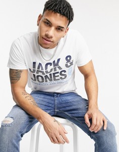 Белая футболка с короткими рукавами Jack & Jones-Белый