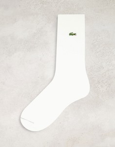Носки белого цвета с логотипом Lacoste-Белый