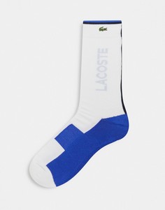 Синие спортивные носки в стиле колор блок Lacoste-Многоцветный