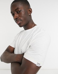 Меланжевая футболка с круглым вырезом Timberland-Белый