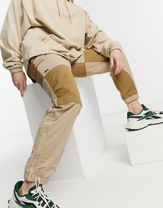 Двухцветные спортивные штаны Lacoste Live-Бежевый