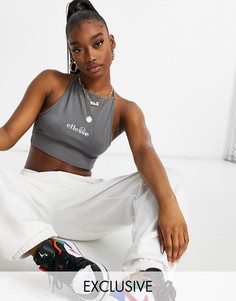 Серый топ без рукавов с завязками на спине ellesse – эксклюзивно для ASOS