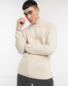 Бежевая водолазка Bershka-Бежевый