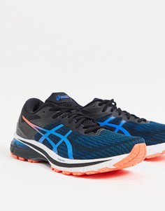 Кроссовки в черном и синем цвете Asics Running GT-2000 9-Черный цвет