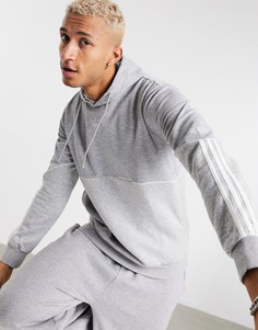 Худи серого цвета adidas Originals outline-Серый
