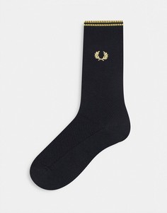 Черные носки с окантовкой Fred Perry-Черный цвет