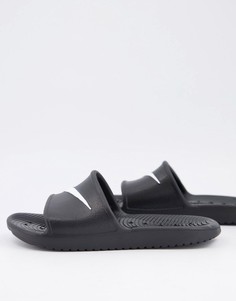 Черные шлепанцы Nike Kawa-Черный цвет