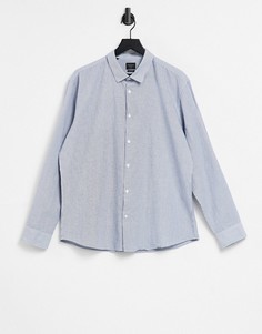 Рубашка с короткими рукавами Selected Homme-Голубой