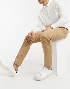 Выбеленные узкие брюки Selected Homme Leon-Бежевый