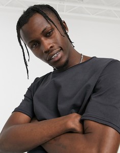 Серая узкая футболка из органического хлопка Bershka Join Life-Серый