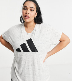 Серая футболка adidas Training Plus-Серый