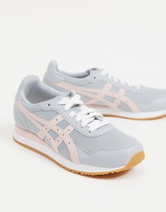Кроссовки для бега в сером и розовом цвете Asics Tiger-Серый