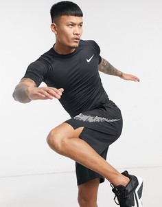 Черная футболка базового слоя Nike Training-Черный цвет