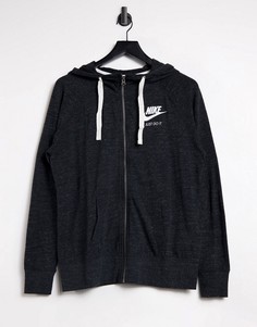 Спортивный худи на молнии черного цвета Nike Sportswear Vintage-Черный цвет