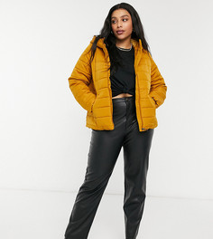 Дутое пальто коричневого цвета Vero Moda Curve-Коричневый цвет