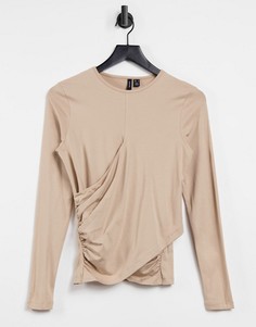 Бежевый топ с запахом Vero Moda