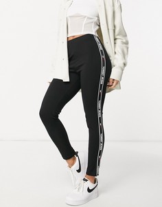 Черные леггинсы с тесьмой Tommy Jeans Essential-Черный цвет