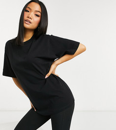Черная футболка в стиле oversized ASOS DESIGN Petite-Черный цвет