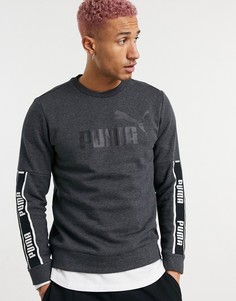 Серый флисовый свитшот PUMA Amplified