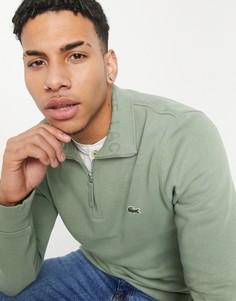 Свитер с короткой молнией Lacoste Mens-Зеленый цвет