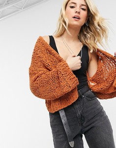 Оранжевый кардиган неплотной вязки Free People Daiquiri-Оранжевый цвет