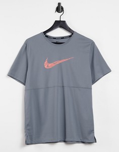 Серая футболка Nike Running Wild Run Breathe-Серый