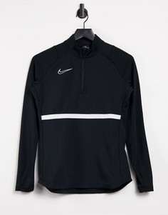 Черный быстросохнущий топ для тренировок Nike Football Academy-Черный цвет