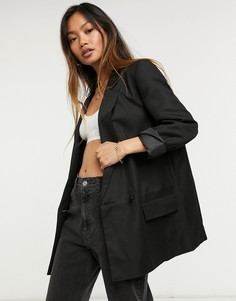 Черный пиджак ASOS DESIGN-Черный цвет