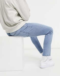 Голубые узкие джинсы Burton Menswear-Голубой