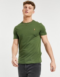 Оливковая футболка с логотипом Polo Ralph Lauren-Зеленый цвет