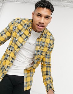 Желтая клетчатая рубашка Jack Wills Lutock-Желтый