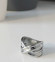 Серебристое кольцо с переплетением Reclaimed Vintage inspired-Серебристый