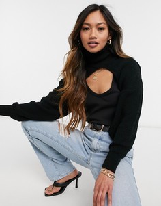 Миниатюрный черный джемпер свободного кроя ASOS DESIGN-Черный цвет