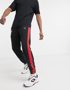 Черные джоггеры с окантовкой New Era NBA Chicago Bulls-Черный