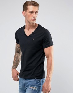 Футболка с V-образным вырезом Tommy Hilfiger denim-Черный