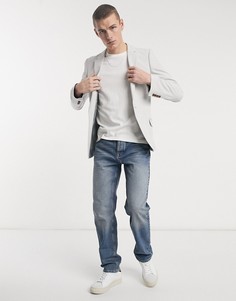 Серый супероблегающий пиджак ASOS DESIGN wedding