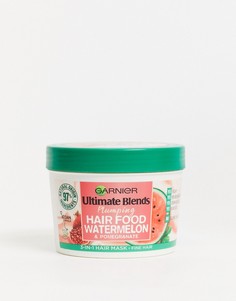 Лечебная маска для тонких волос «3 в1» с объемным эффектом и экстрактом арбуза Garnier Ultimate Blends Plumping Hair Food 390 мл-Бесцветный