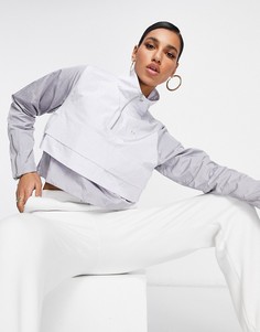 Серо-белая спортивная куртка с горловиной на молнии adidas Originals Bellista-Серый