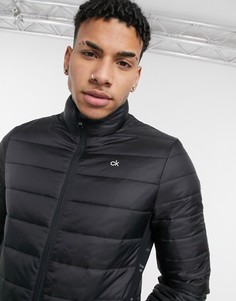 Черный легкий пуховик с небольшим логотипом Calvin Klein-Черный цвет