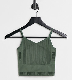 Зеленый бесшовный бюстгальтер Puma Training – эксклюзивно для ASOS-Зеленый цвет