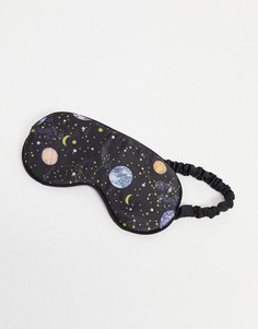 Черная маска на глаза для сна Monki-Черный цвет